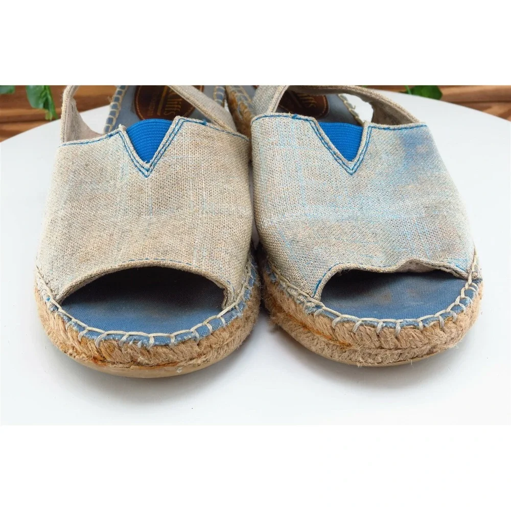 Cliffs by White Mountain Sz 7.5 M Brown Slingback Fabric‎ Women Sandals